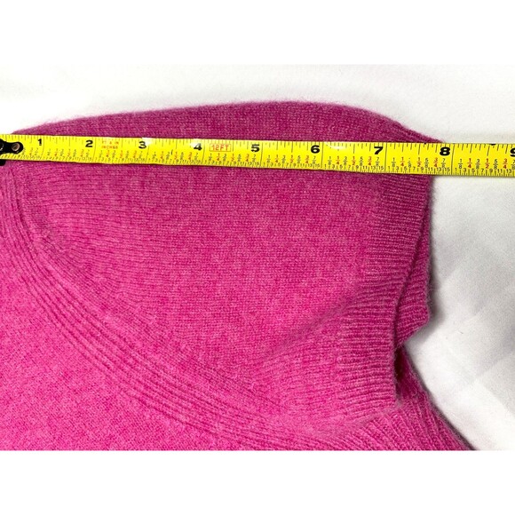 Saks Fifth Avenue Sweater Womens L Pink 100% Cashmere Short Sleeve Crewneck - Picture 5 of 8